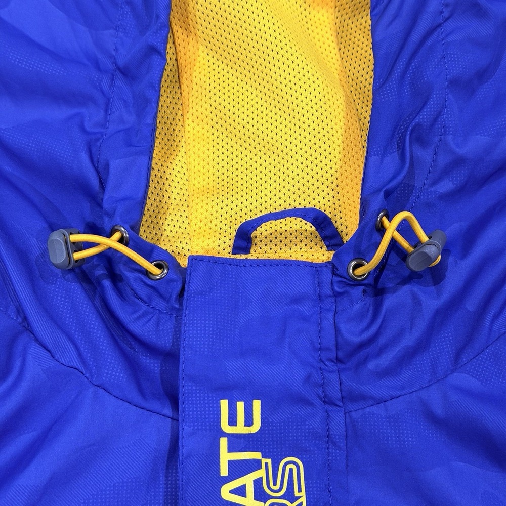 Golden State Warriors Unisex Blue Yellow Zip Hoodie  Lightweight Jacket Size L‎ - Picture 3 of 15